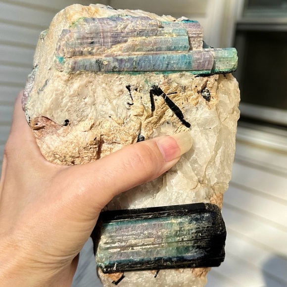 Paraiba Tourmaline 6 Lbs,  Brazil Multiple Specimens RARE GROWING! One of a kind - Picture 5 of 13